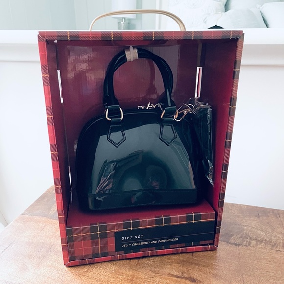 NIB Mini Me Jelly Crossbody and Cardholder / Black - Picture 4 of 7